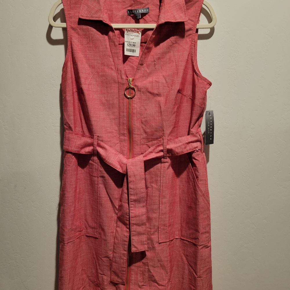 Sharagano New York red dress